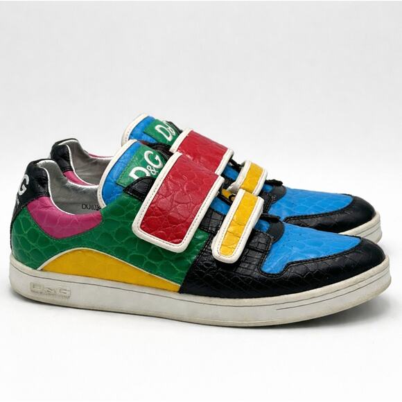 DOLCE & GABBANA Limited Edition Croc Embossed Toy Sneakers Sz 42.5/US 9.5 $525